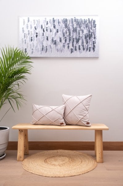 Manhattan Krem 2'li Dekoratif Yastık Kılıfı Seti