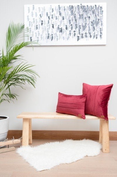 London Mürdüm 2'li Dekoratif Yastık Kılıfı Seti