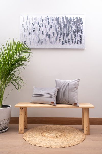 London Açık Gri 2'li Dekoratif Yastık Kılıfı Seti