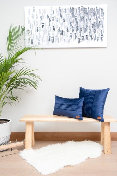 London Lacivert 2'li Dekoratif Yastık Kılıfı Seti