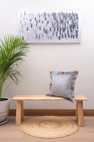 Oxford Açık Gri Dekoratif Yastık Kılıfı 45*45