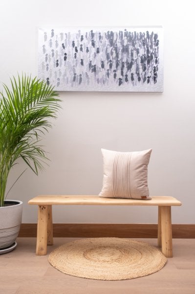 London Krem Dekoratif Yastık Kılıfı 45*45