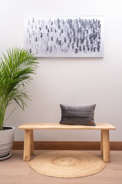 London Koyu Gri Dekoratif Yastık Kılıfı 50*30