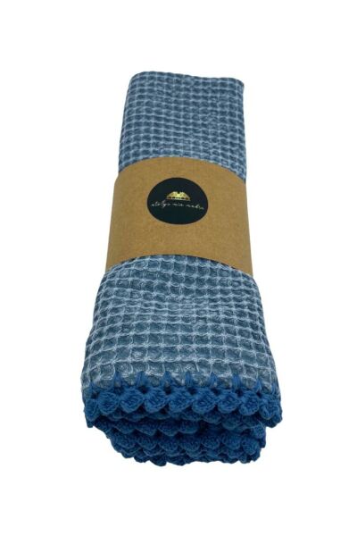 Gofre Denim El Havlusu 2'li Set