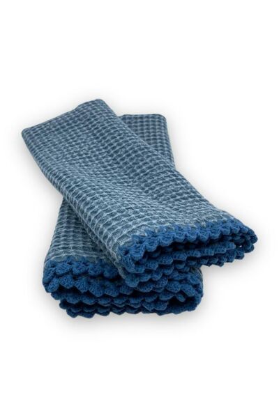 Gofre Denim El Havlusu 2'li Set