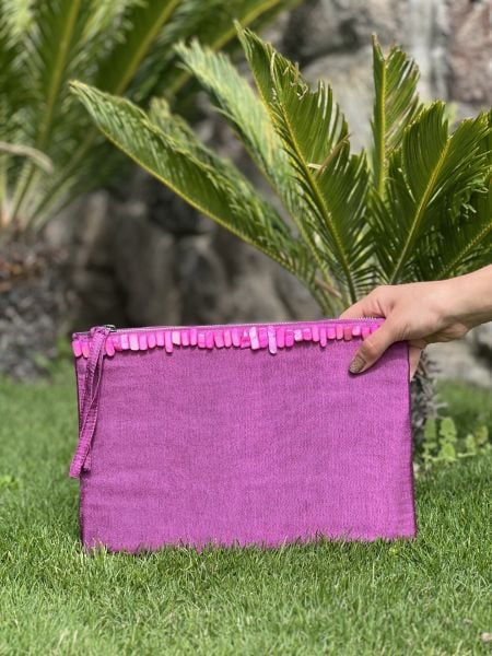 PEMBE CLUTCH ÇANTA