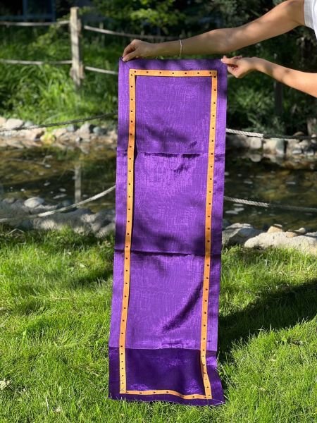 ANTEP DEKORATİF RUNNER MOR-TURUNCU