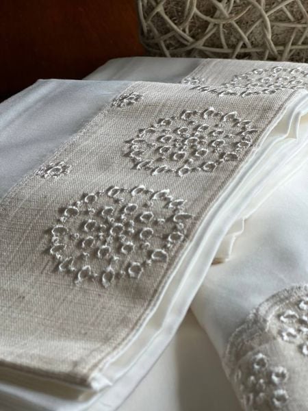 NEVRESİM TAKIMI FİSTOLU PAMUK SATEN-ÇİFT KİŞİLİK