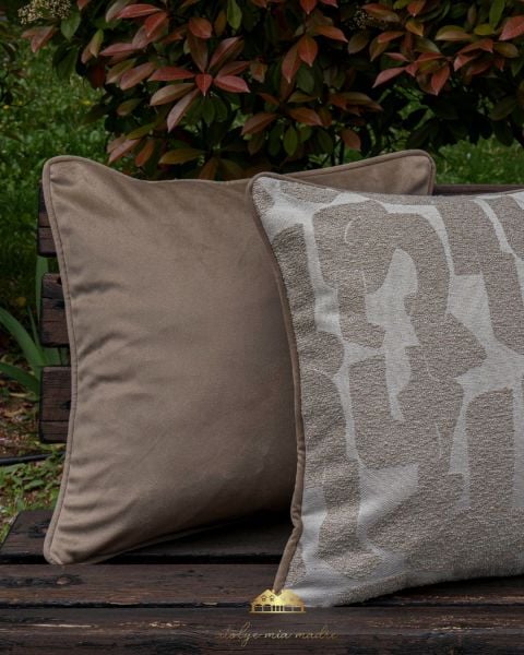 KOMBİN 2'Lİ Pattern ve Tokyo Toprak Serisi Dekoratif Yastık Kılıfı