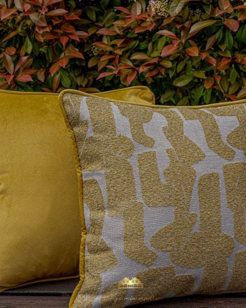 KOMBİN 2'Lİ Pattern ve Tokyo Sarı Serisi Dekoratif Yastık Kılıfı