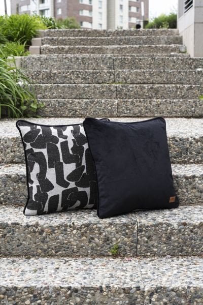 KOMBİN 2'Lİ Pattern ve Tokyo Siyah Serisi Dekoratif Yastık Kılıfı