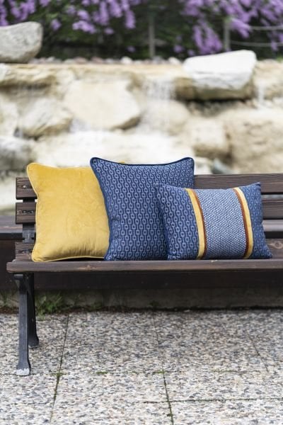 KOMBİN 3'LÜ Navy Blue ve Tokyo Sarı Serisi Dekoratif Yastık Kılıfı