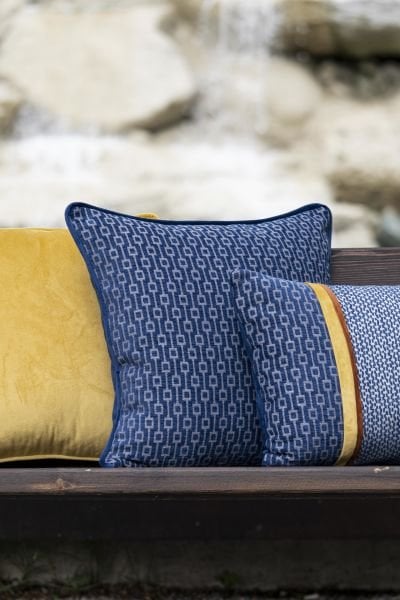 KOMBİN 3'LÜ Navy Blue ve Tokyo Sarı Serisi Dekoratif Yastık Kılıfı