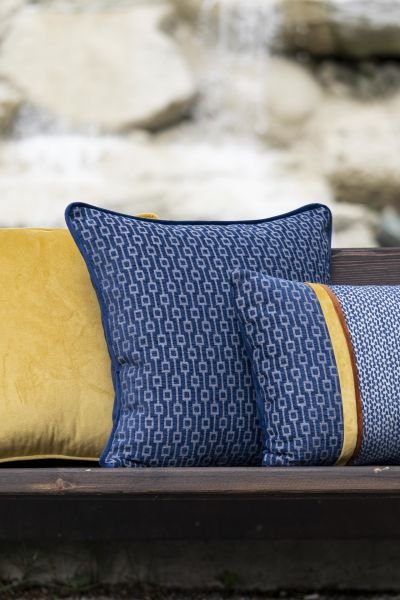 KOMBİN 3'LÜ Navy Blue ve Tokyo Sarı Serisi Dekoratif Yastık Kılıfı