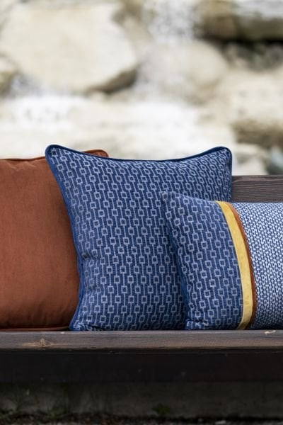 KOMBİN 3'LÜ Navy Blue ve Tokyo Kiremit Serisi Dekoratif Yastık Kılıfı