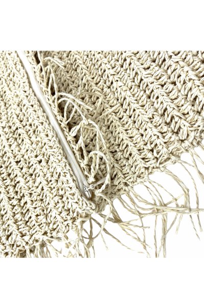 Bali Krem Kare Dekoratif Yastık Kılıfı