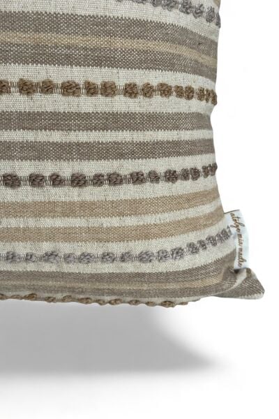 COTTON DREAM DOKUMA KREM DEKORATİF YASTIK KILIFI
