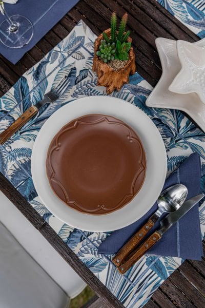 Foça Serisi 2'li Servis Peçete Seti, 4 Parça Denim