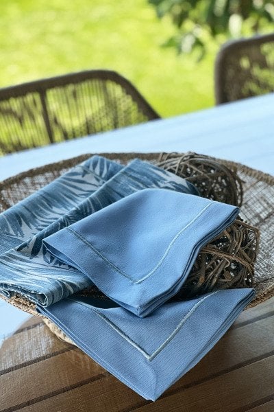 Bodrum Serisi Denim 2'li Servis Peçete Seti, 4 Parça