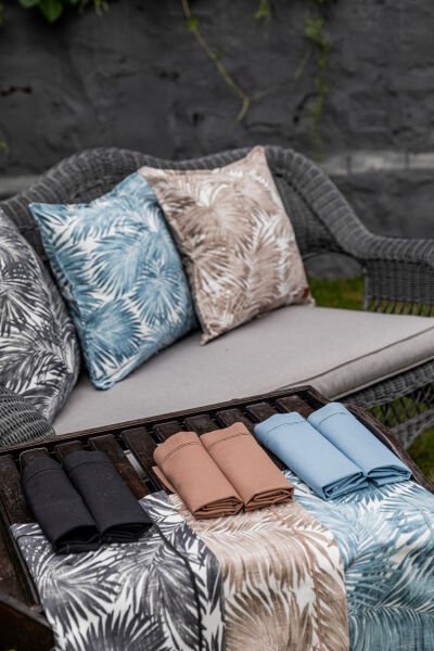 Bodrum Serisi Denim 2'li Servis Peçete Seti, 4 Parça